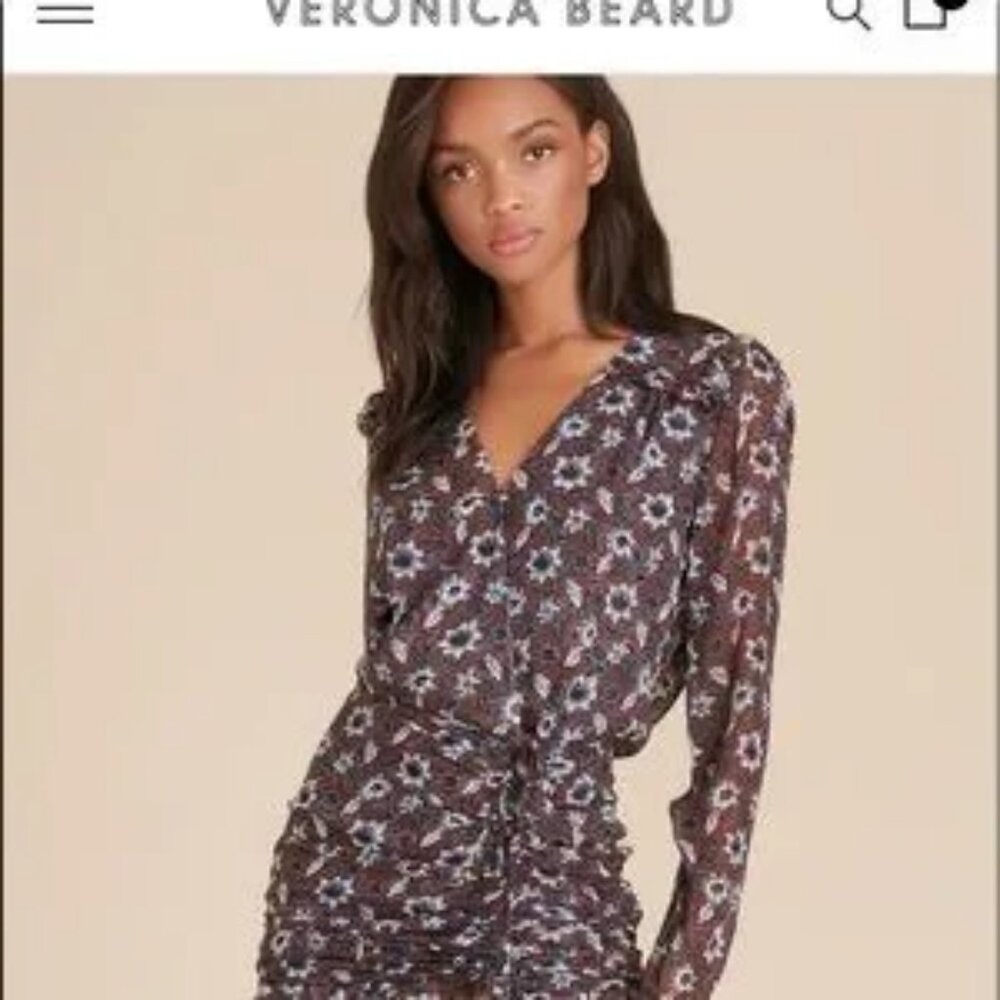 Veronica Beard Anjali Silk Mini Dress